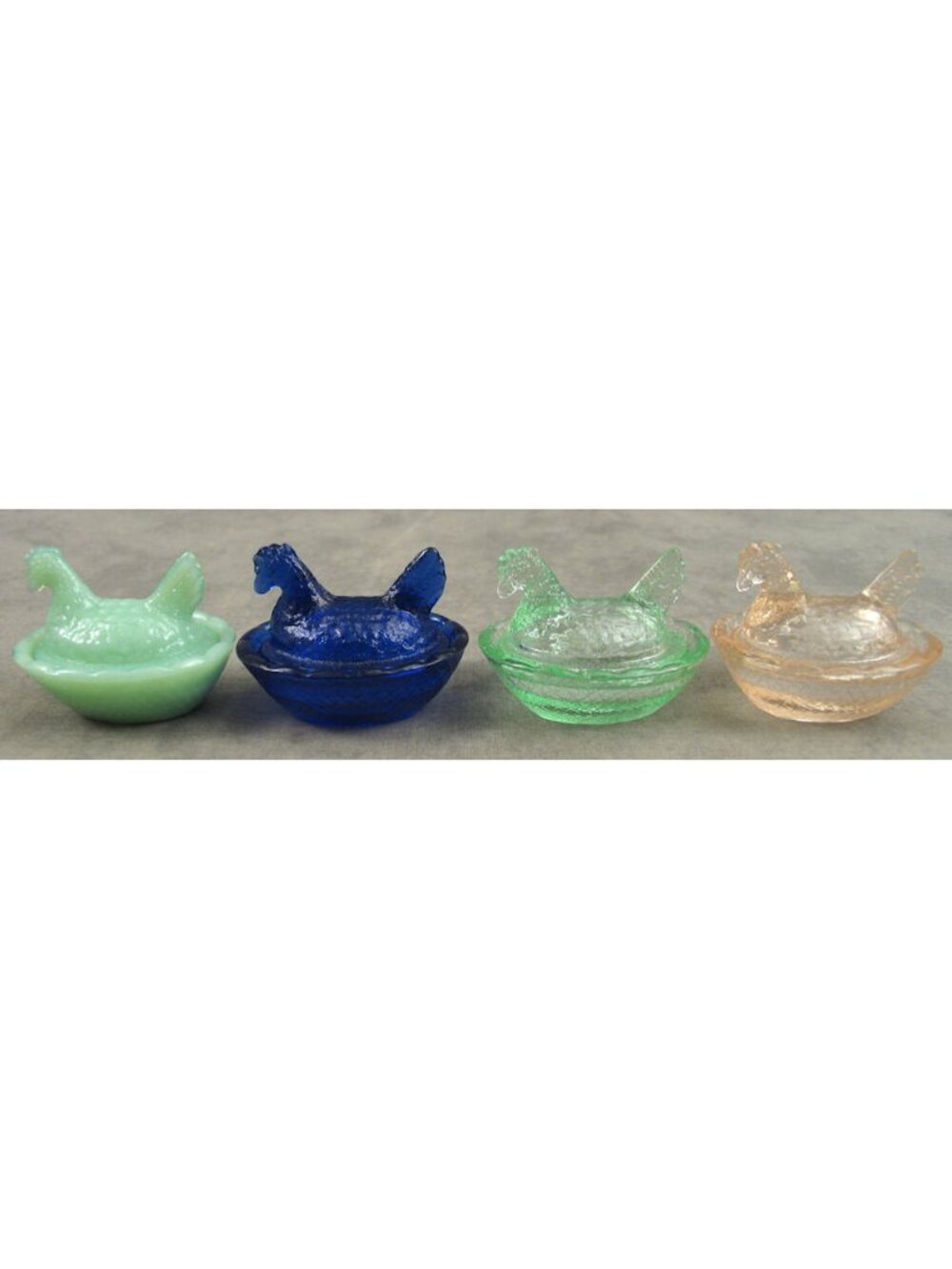 Vintage Style Mini Hen on Nest Salt Dip Dishes Set of 4